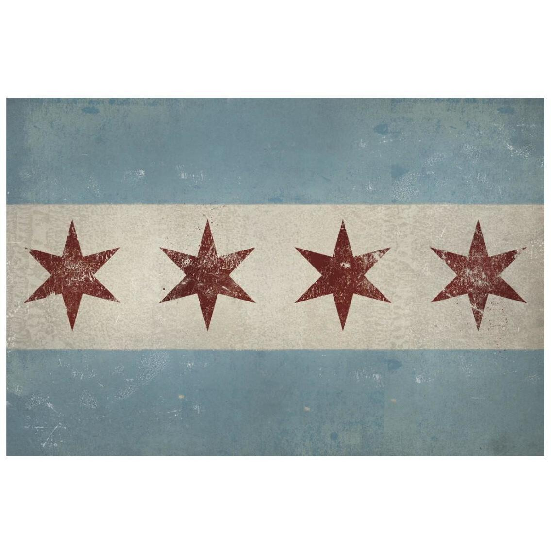 Chicago Flag -Paper Art-26&quotx18"