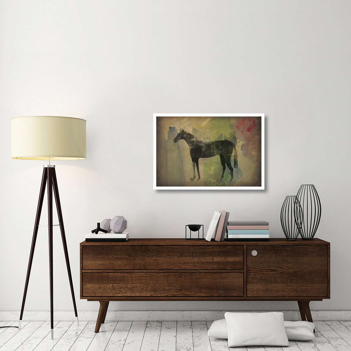 Cheval Noir v2 -Paper Art-38&quotx26"