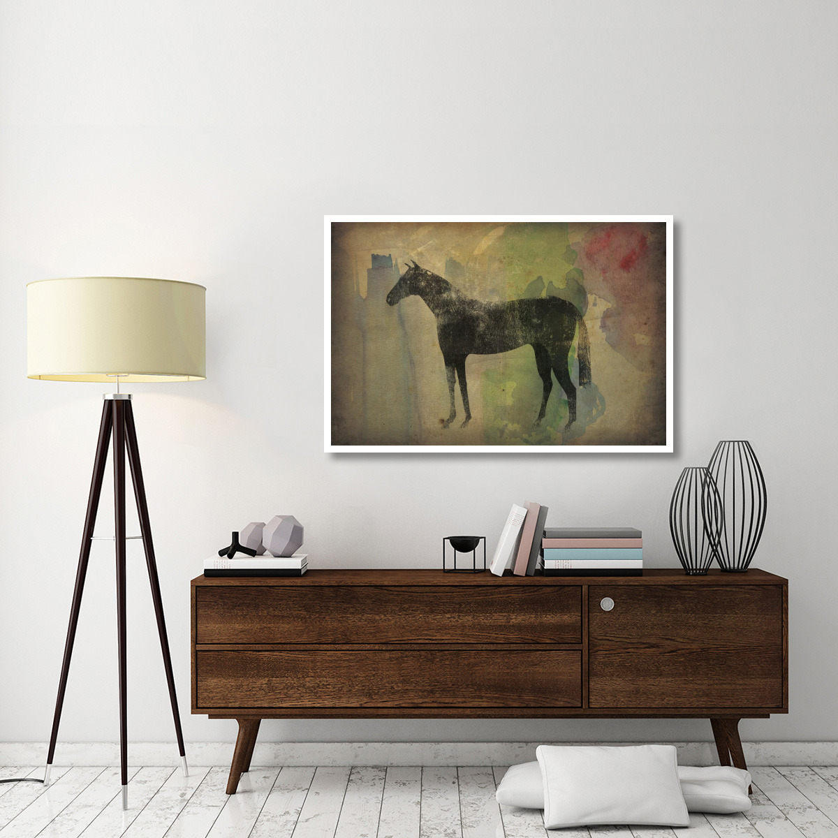 Cheval Noir v2 -Paper Art-50&quotx34"