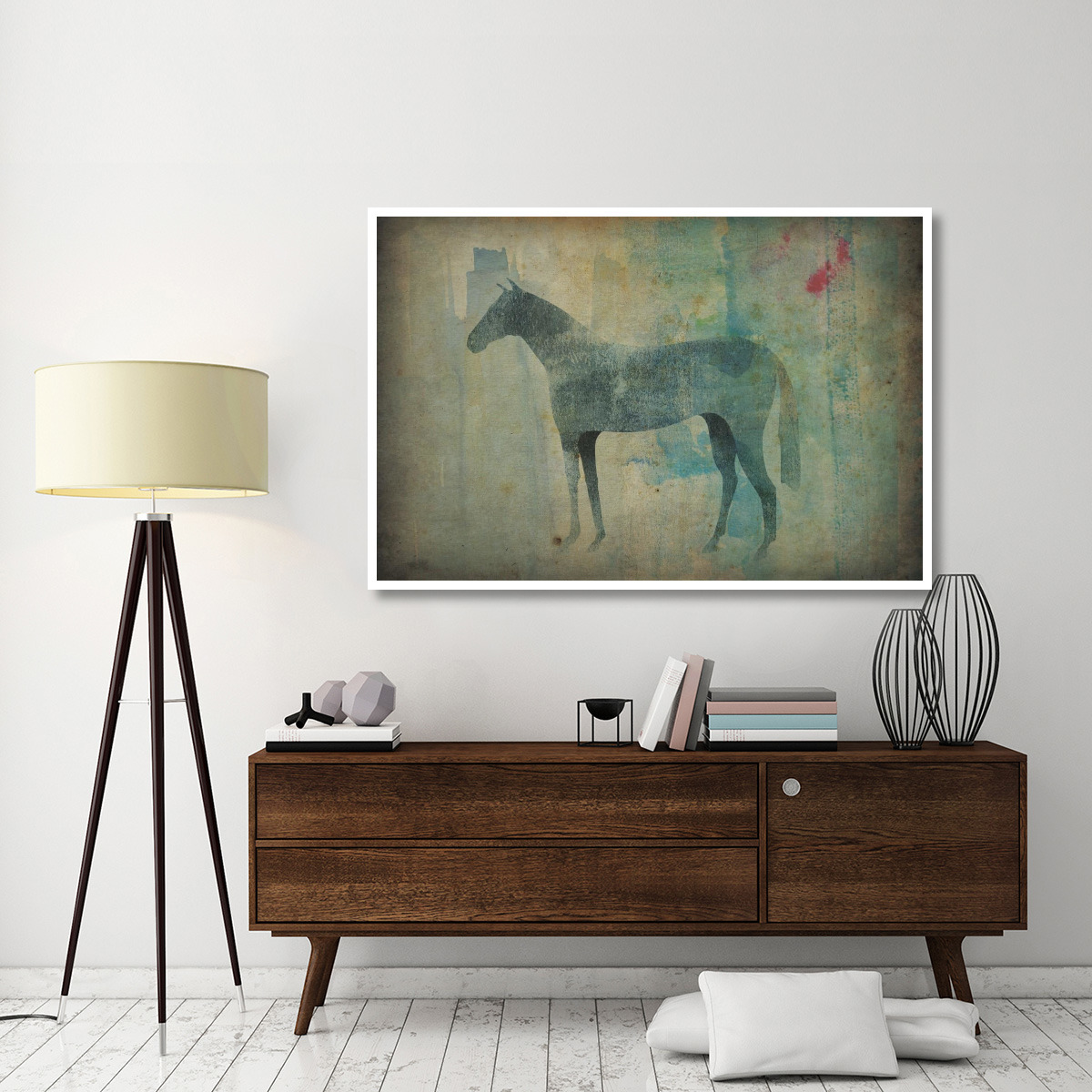 Cheval Noir v3 -Paper Art-62&quotx42"