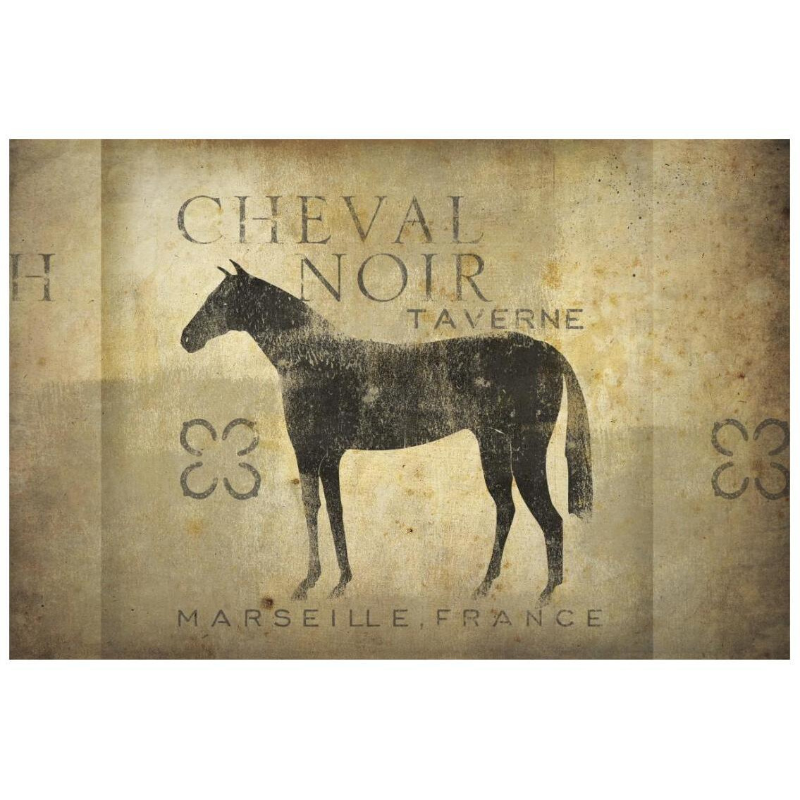 Cheval Noir v4 -Paper Art-26&quotx18"