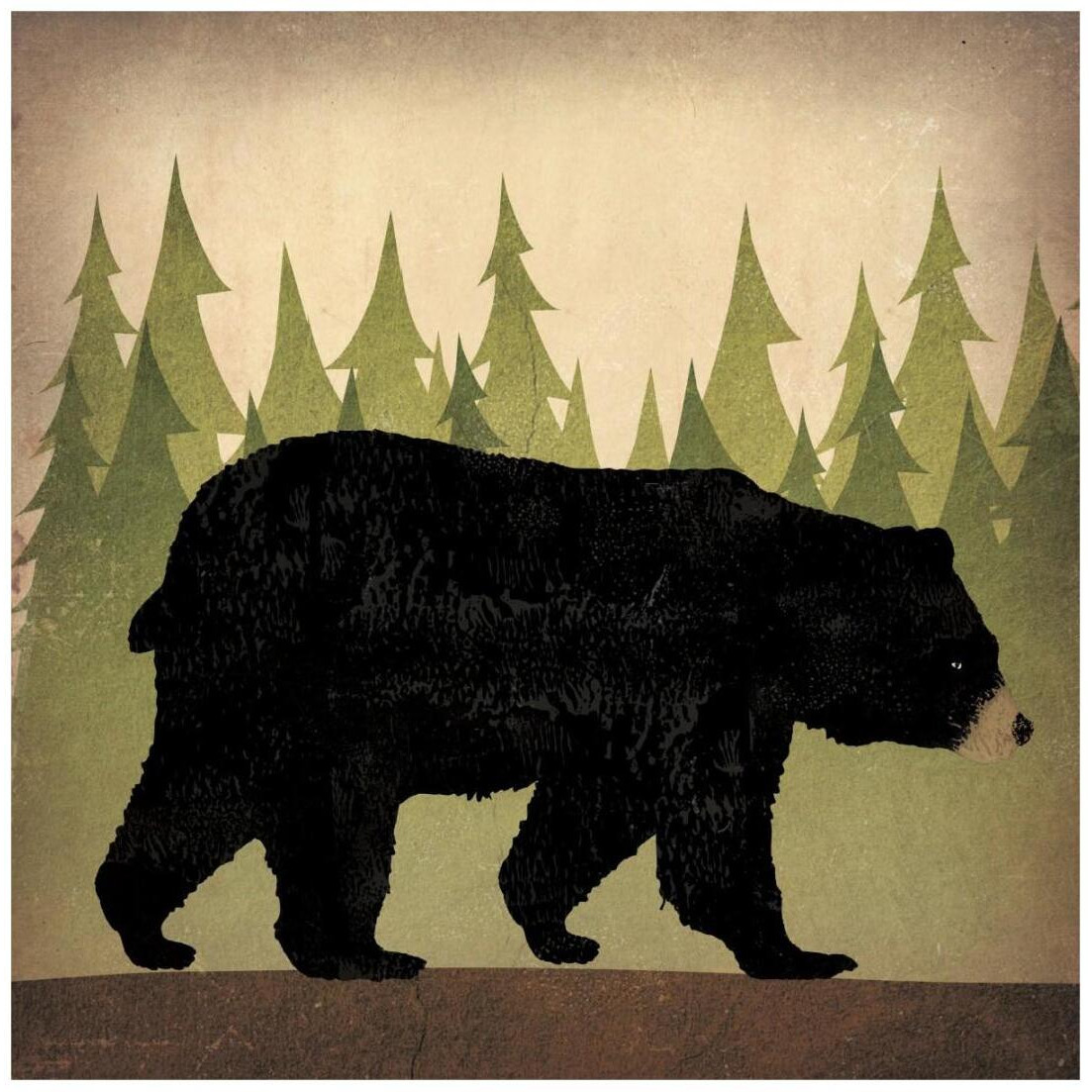 Take a Hike Bear no Words -Paper Art-20&quotx20"
