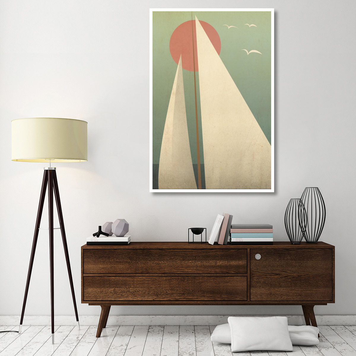 Sails III -Paper Art-42&quotx62"
