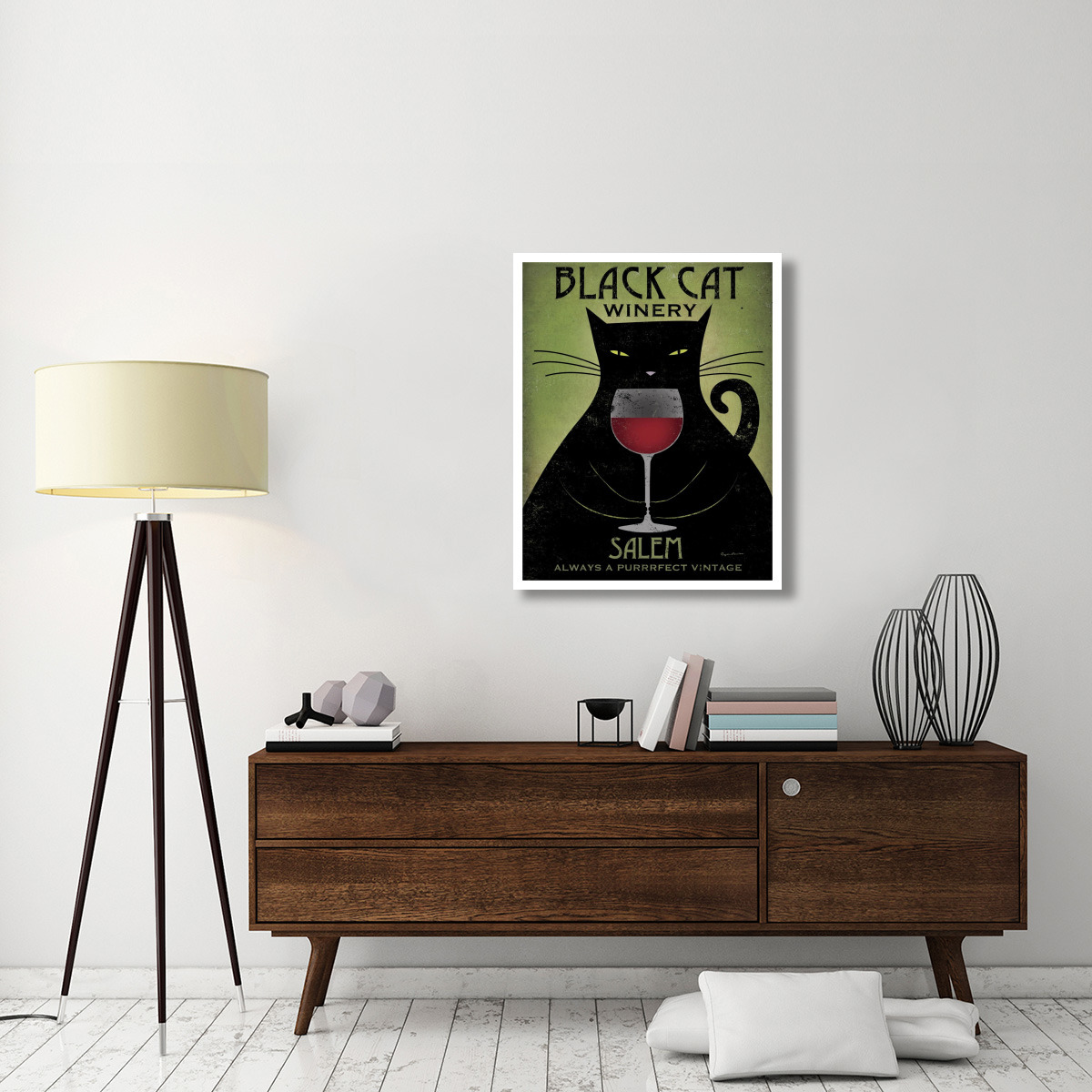 Black Cat Winery Salem -Paper Art-30&quotx37"