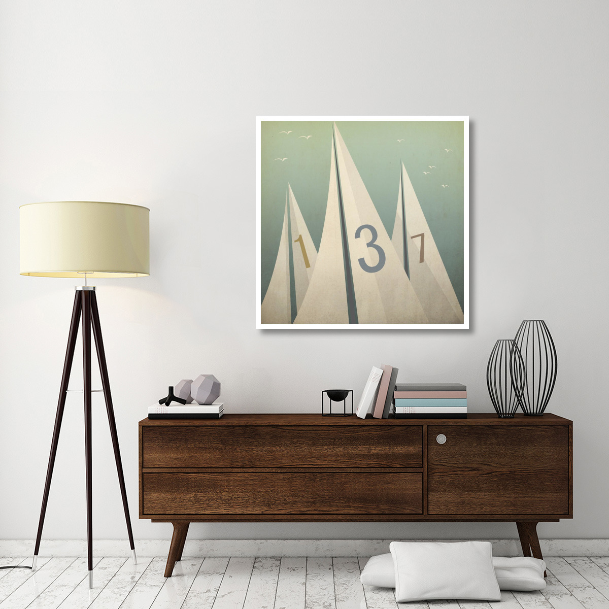 Sails VII -Paper Art-42&quotx42"