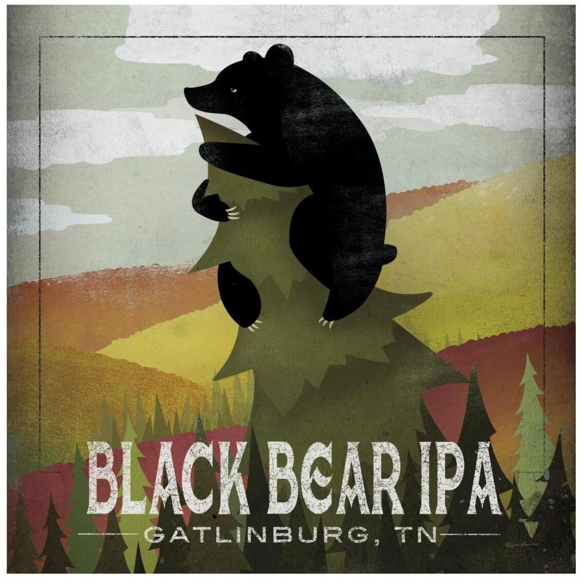 Leaf Peeper Black Bear IPA -Paper Art-26&quotx26"