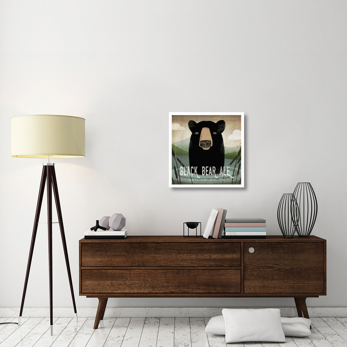 Skinny Dip Black Bear Ale -Paper Art-26&quotx26"