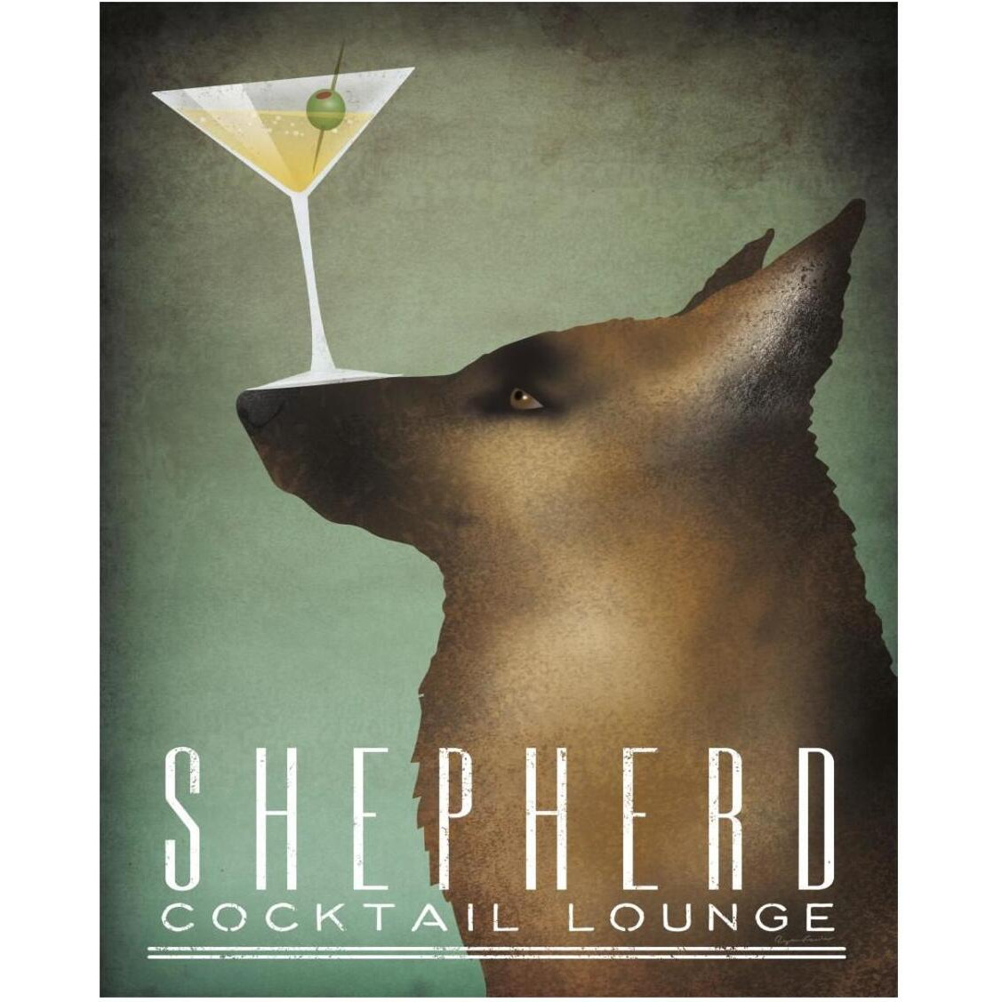 Shepherd Martini -Paper Art-24&quotx30"