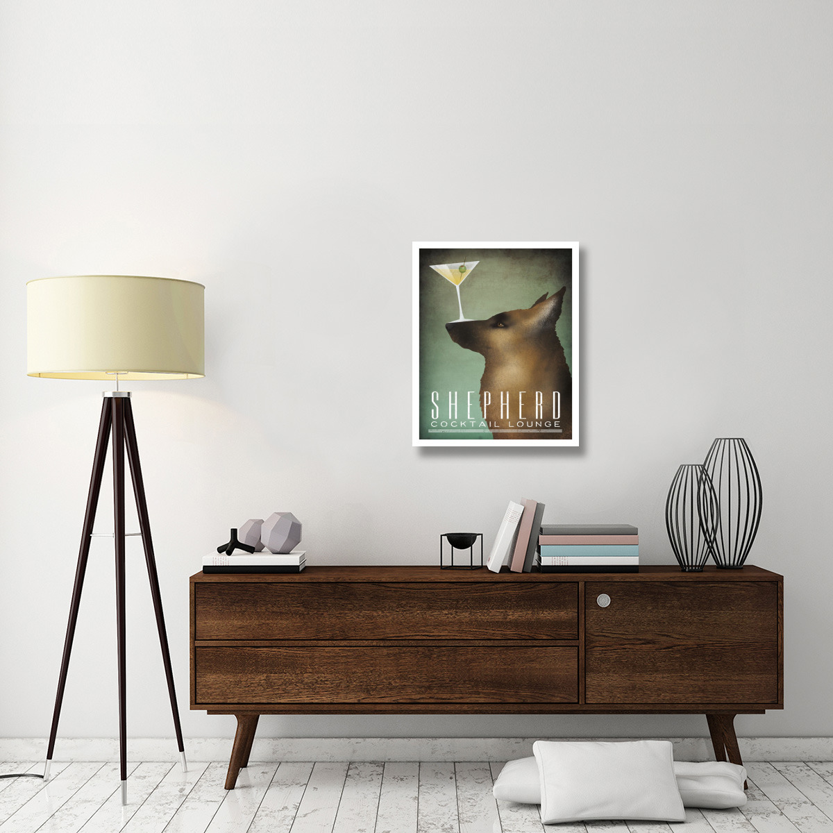 Shepherd Martini -Paper Art-24&quotx30"