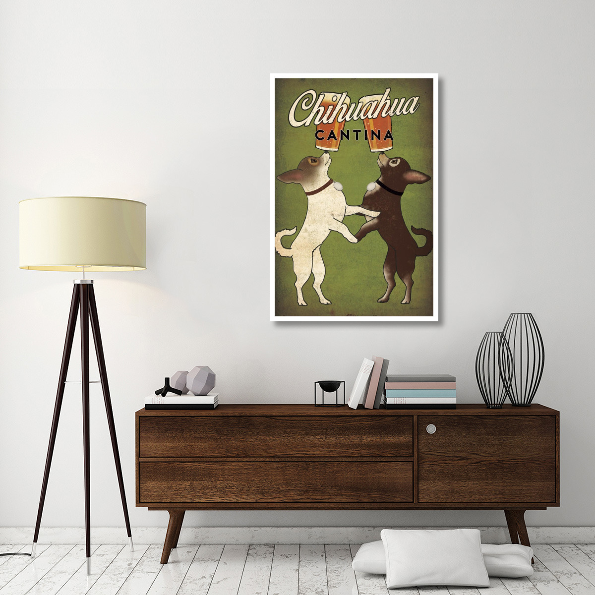 Double Chihuahua -Paper Art-34&quotx50"