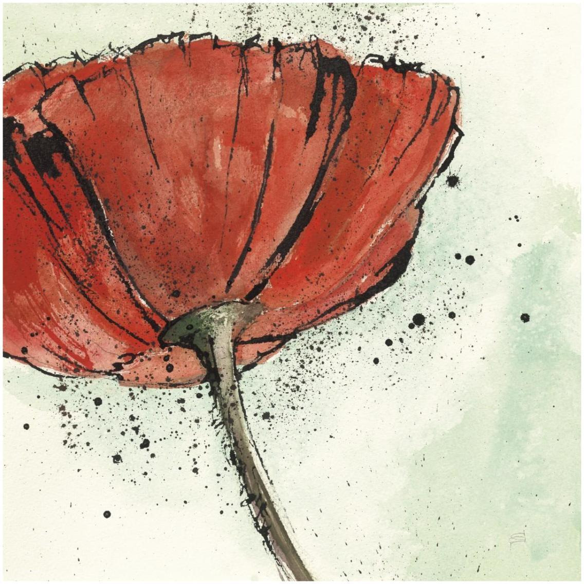 Not a California Poppy I -Paper Art-32&quotx32"