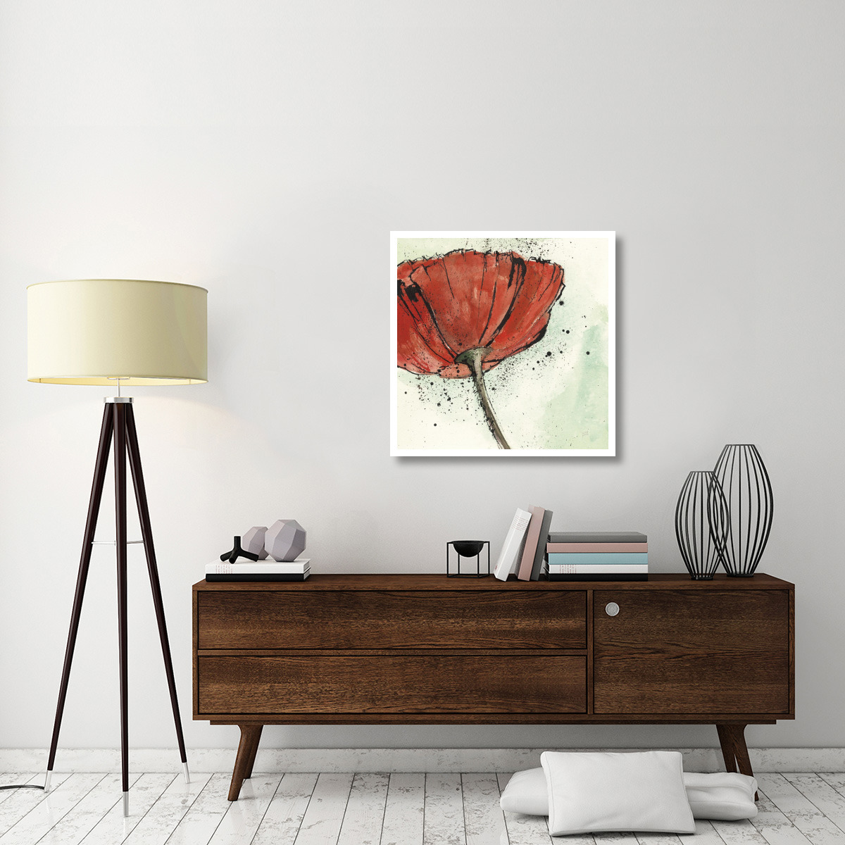 Not a California Poppy I -Paper Art-32&quotx32"