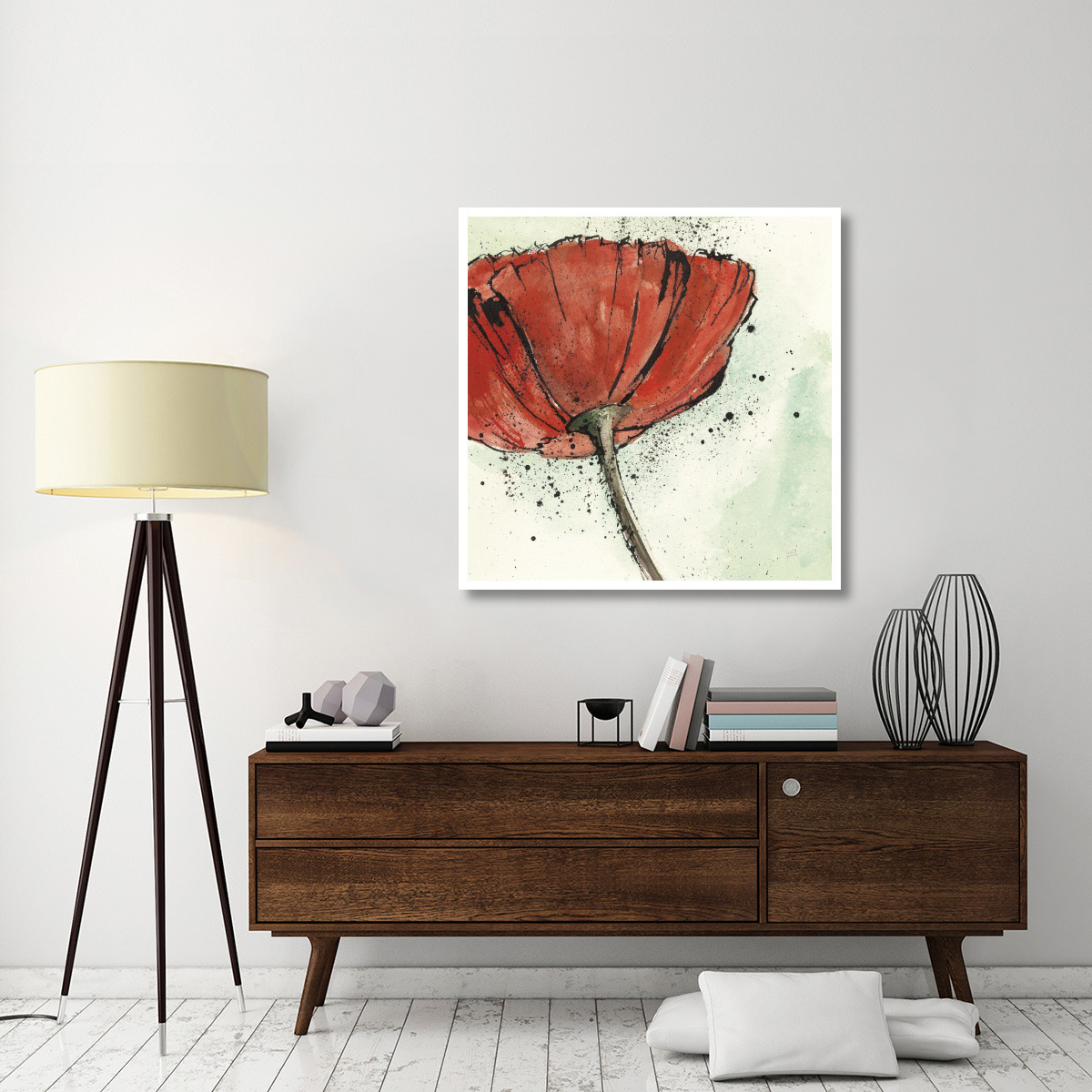Not a California Poppy I -Paper Art-42&quotx42"