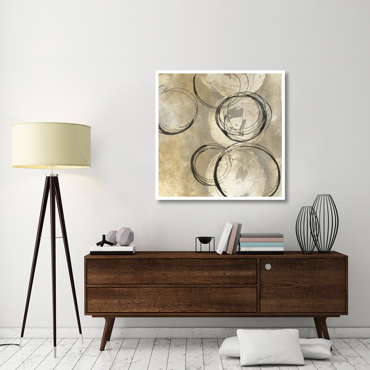Circle in a Square II -Paper Art-42&quotx42"