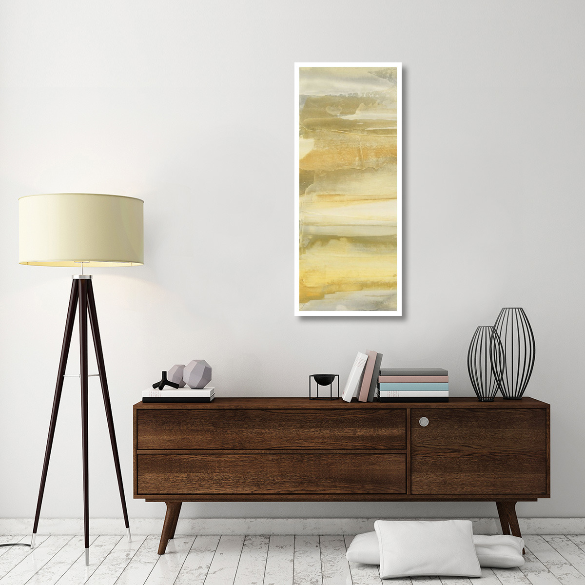 Grey and Gold II -Paper Art-22&quotx52"