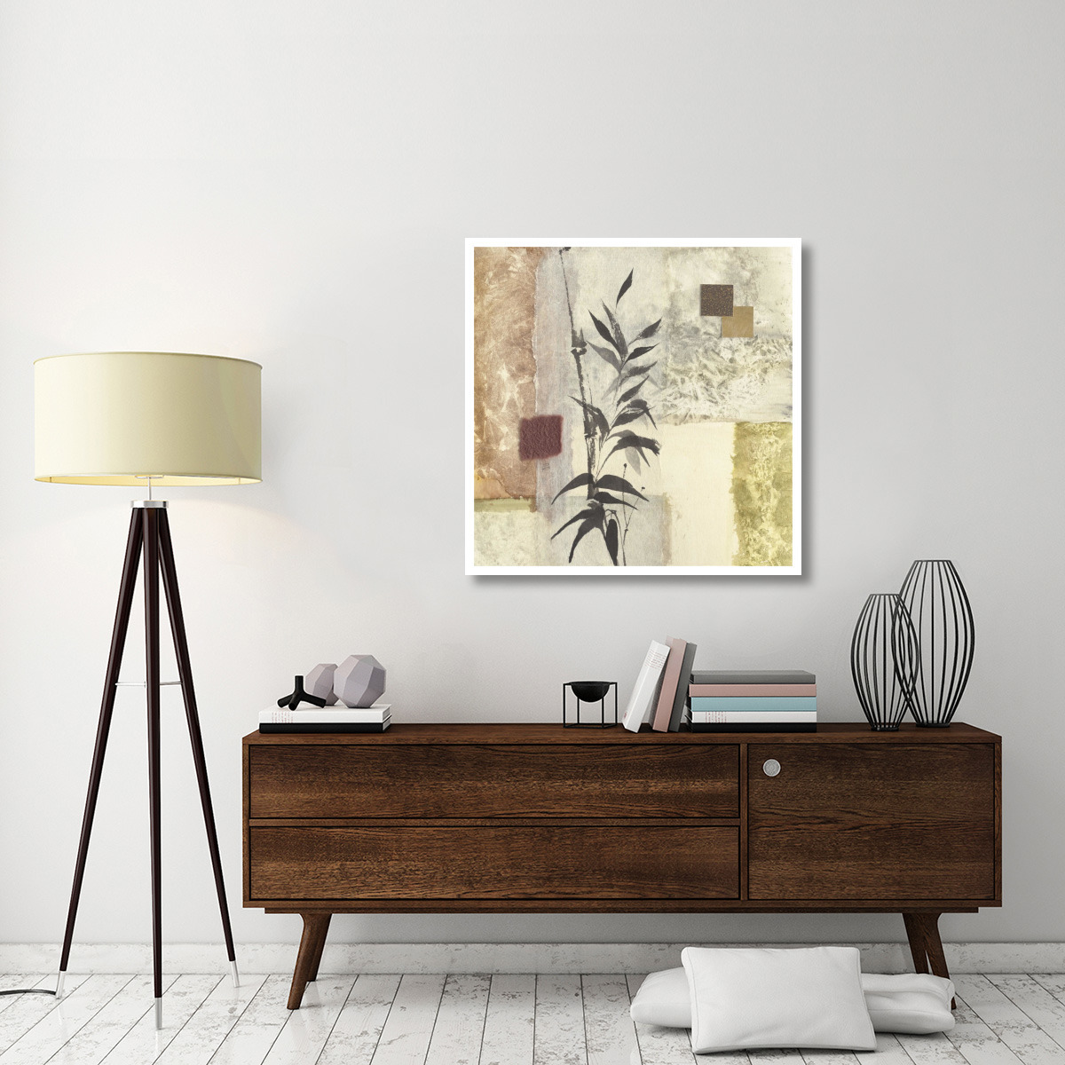 Textured Bamboo I -Paper Art-38&quotx38"