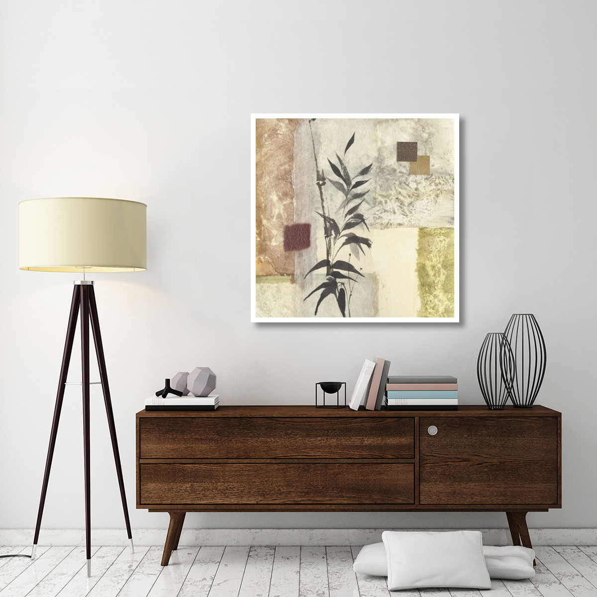 Textured Bamboo I -Paper Art-42&quotx42"