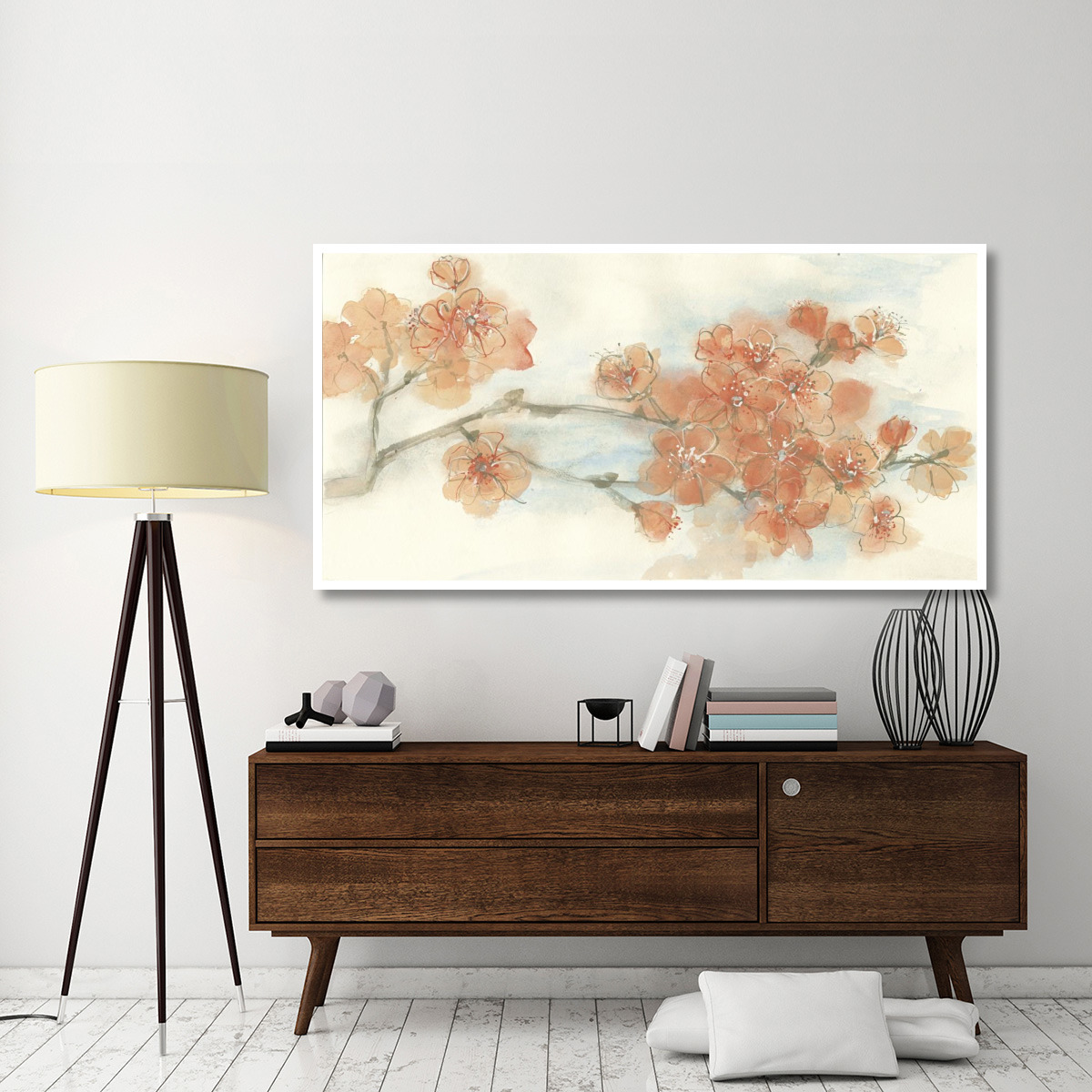 Peach Blossom I -Paper Art-74&quotx38"