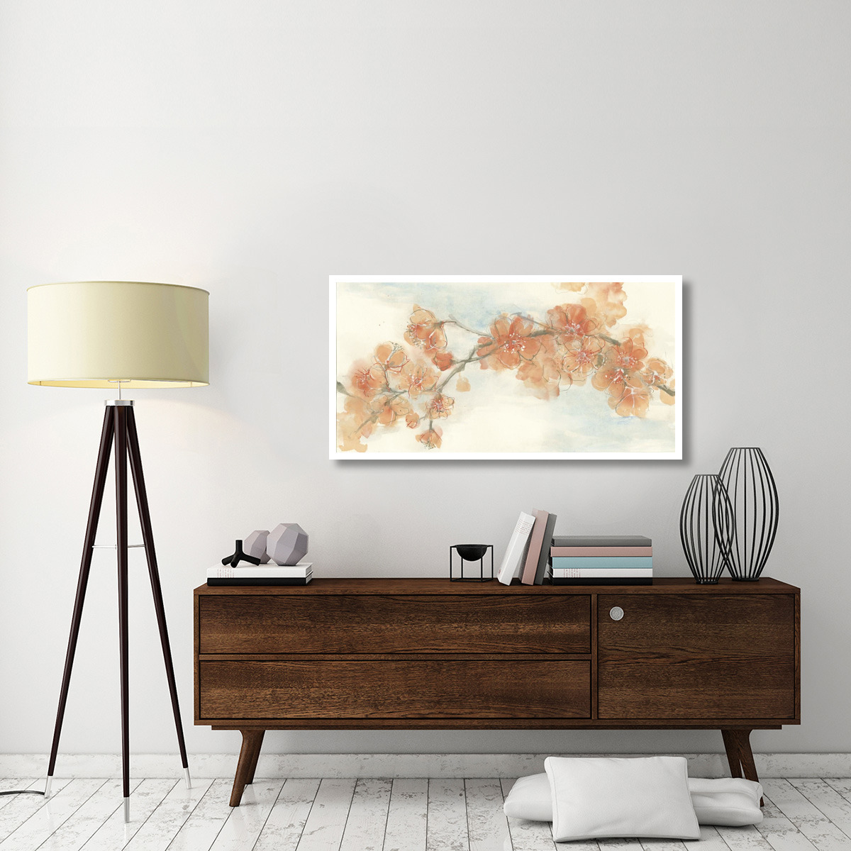 Peach Blossoms II -Paper Art-50&quotx26"