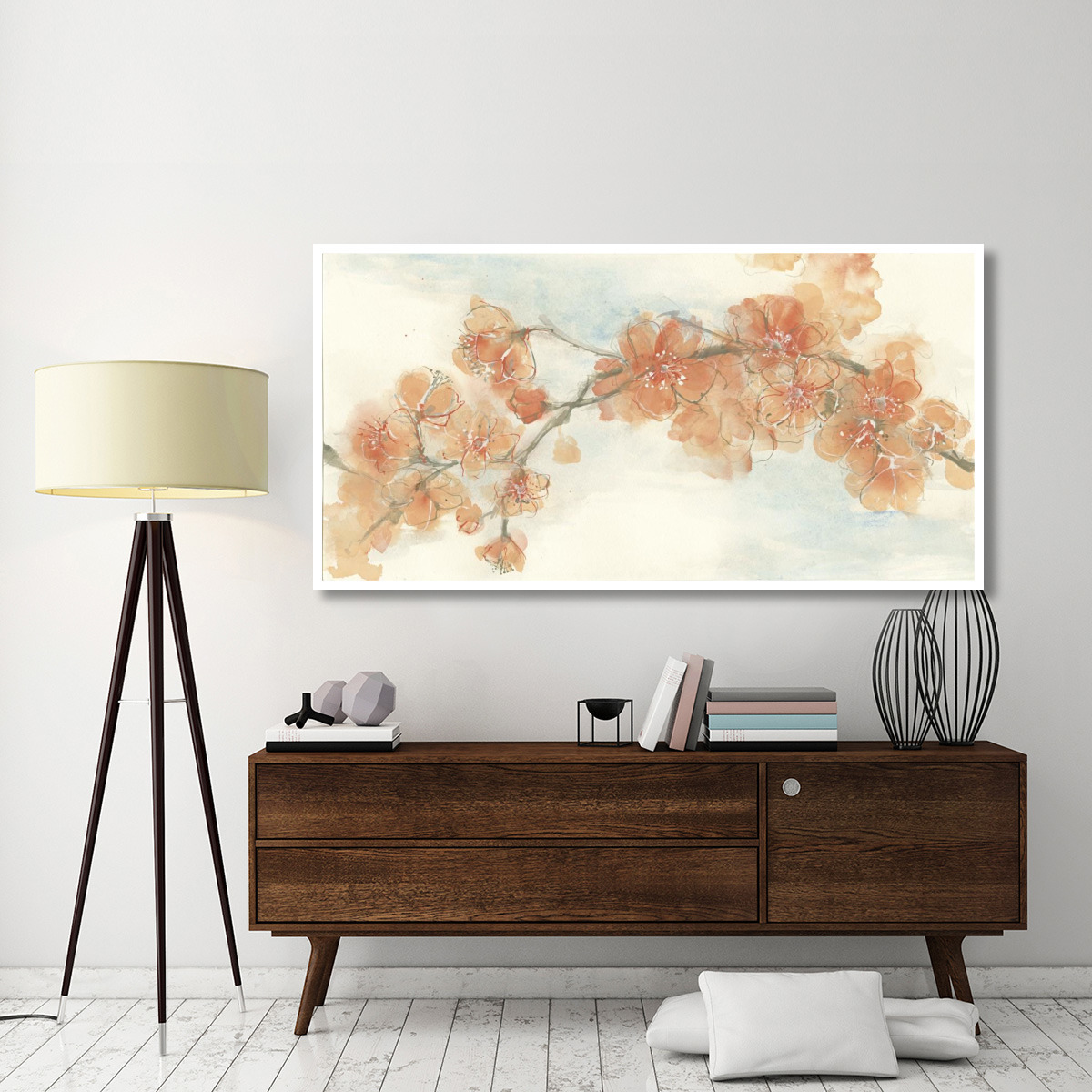 Peach Blossoms II -Paper Art-74&quotx38"