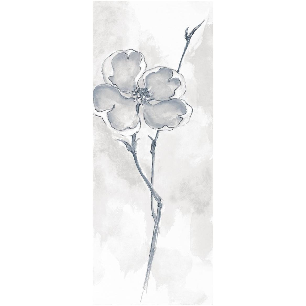 Solitary Dogwood II Gray -Paper Art-26&quotx62"