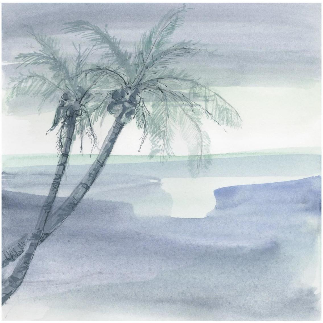 Peaceful Dusk I -Paper Art-32&quotx32"
