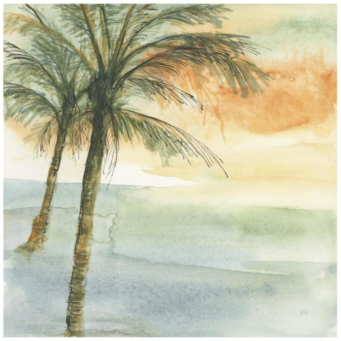 Island Sunset I -Paper Art-42&quotx42"