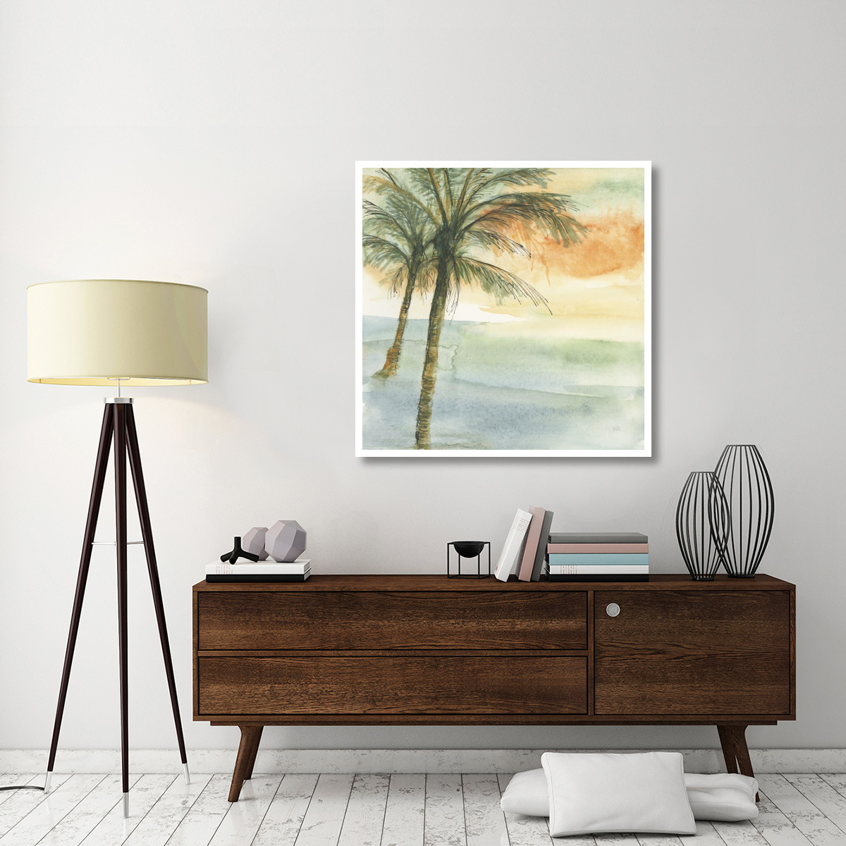 Island Sunset I -Paper Art-42&quotx42"