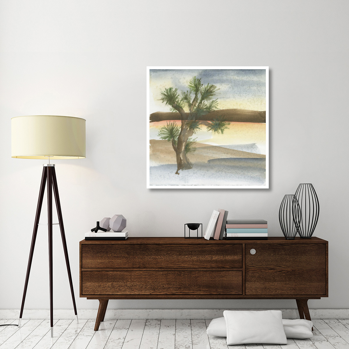 Desert Joshua Tree -Paper Art-42&quotx42"