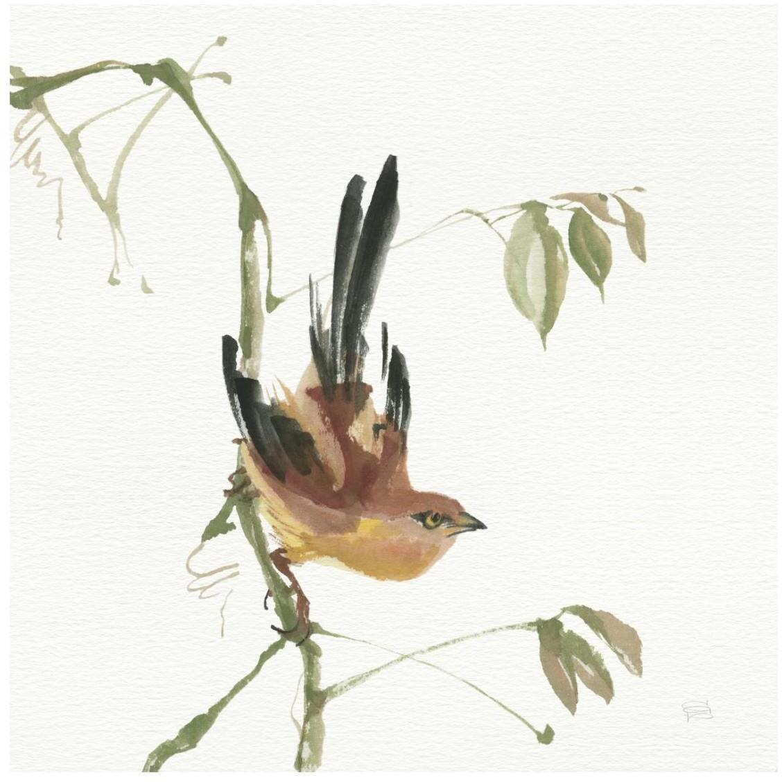 Mountain Bush Warbler -Paper Art-26&quotx26"