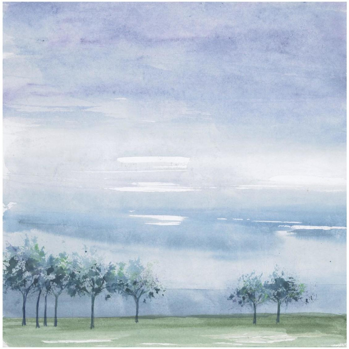 Rain on the Plain -Paper Art-32&quotx32"
