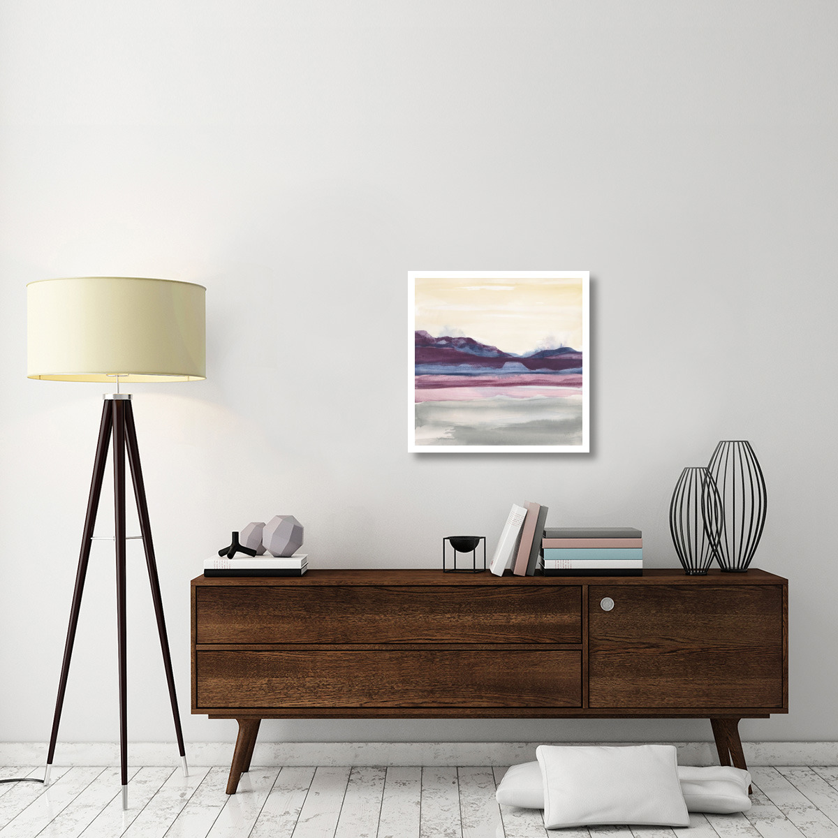 Purple Rock Dawn II -Paper Art-26&quotx26"