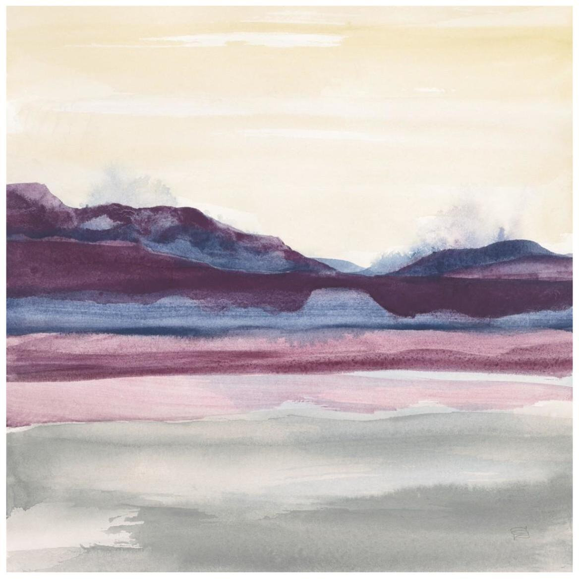 Purple Rock Dawn II -Paper Art-42&quotx42"