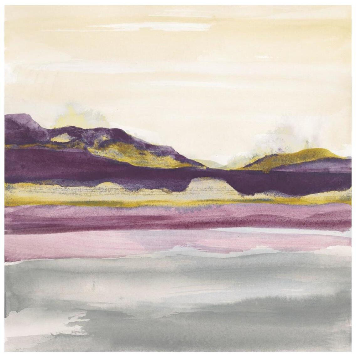 Purple Rock Dawn II Gold -Paper Art-26&quotx26"