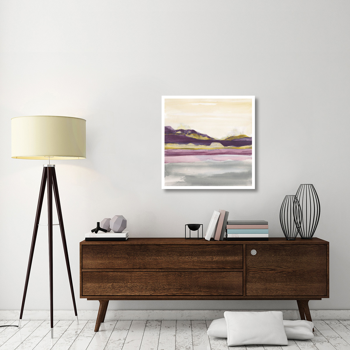 Purple Rock Dawn II Gold -Paper Art-32&quotx32"