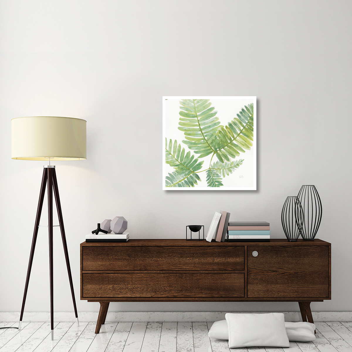 Ferns Square II -Paper Art-32&quotx32"