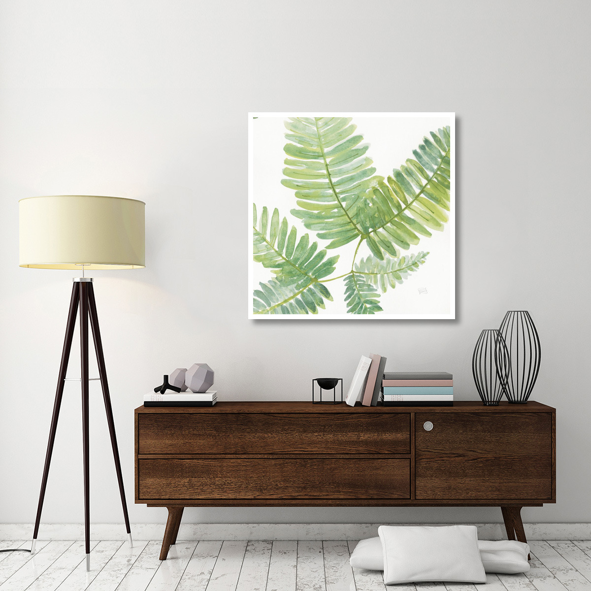 Ferns Square II -Paper Art-42&quotx42"