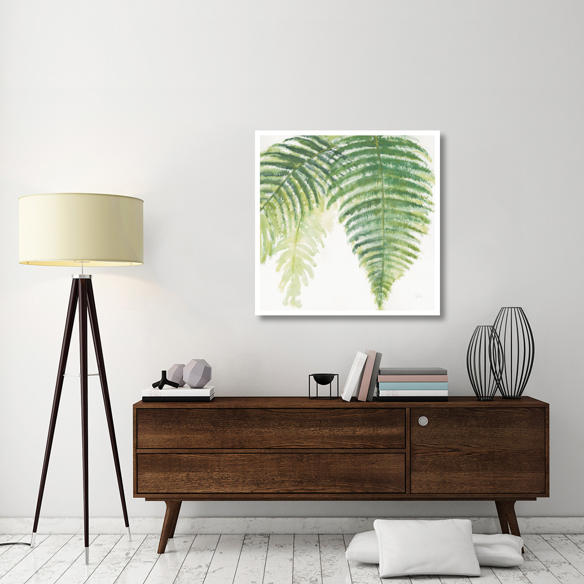 Ferns Square III -Paper Art-38&quotx38"