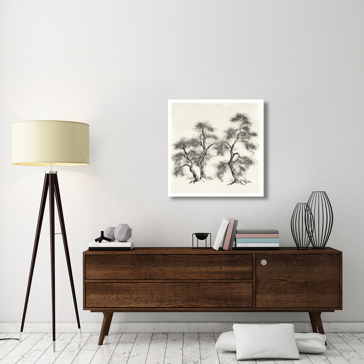 Sumi Tree III -Paper Art-32&quotx32"