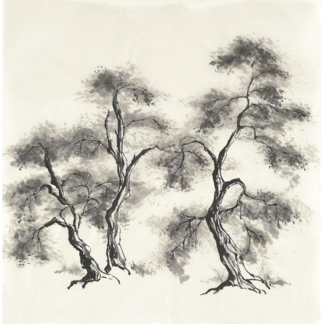 Sumi Tree III -Paper Art-38&quotx38"