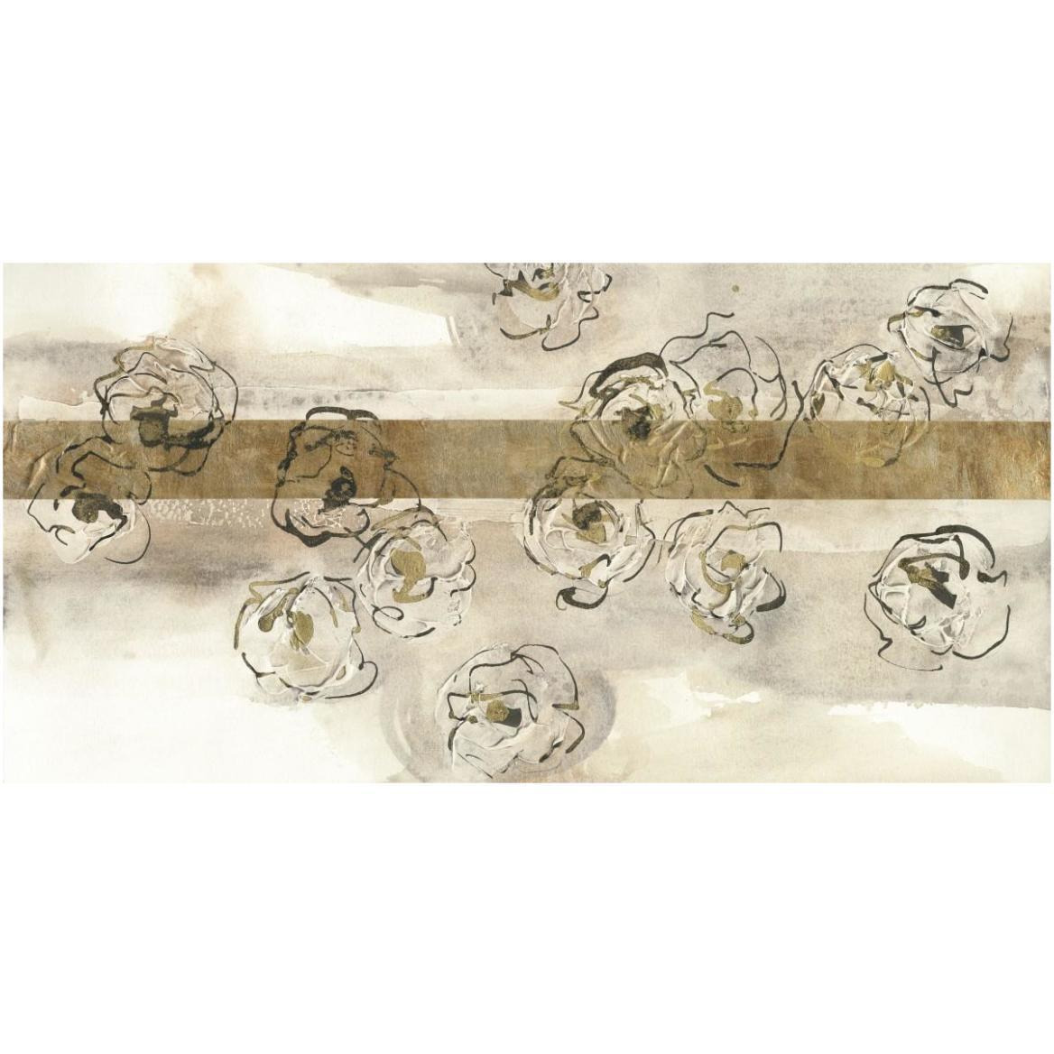 Dusted Gold Panel IV -Paper Art-62&quotx32"