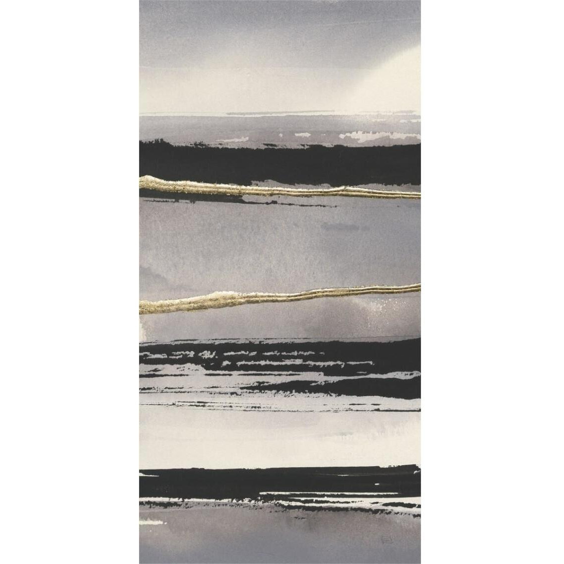 Gilded Grey I -Paper Art-20&quotx38"