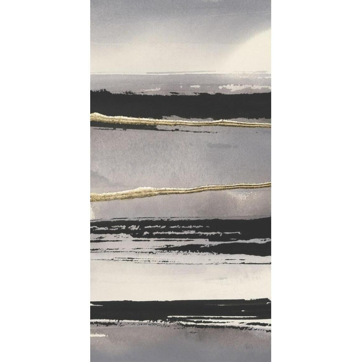Gilded Grey I -Paper Art-26&quotx50"