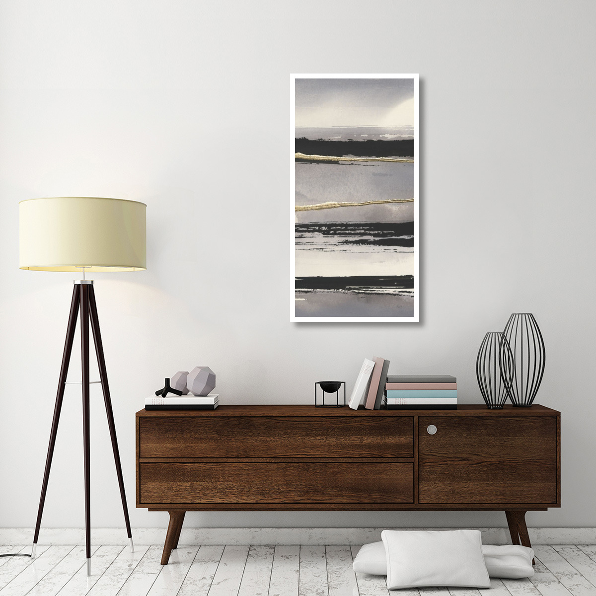 Gilded Grey I -Paper Art-26&quotx50"