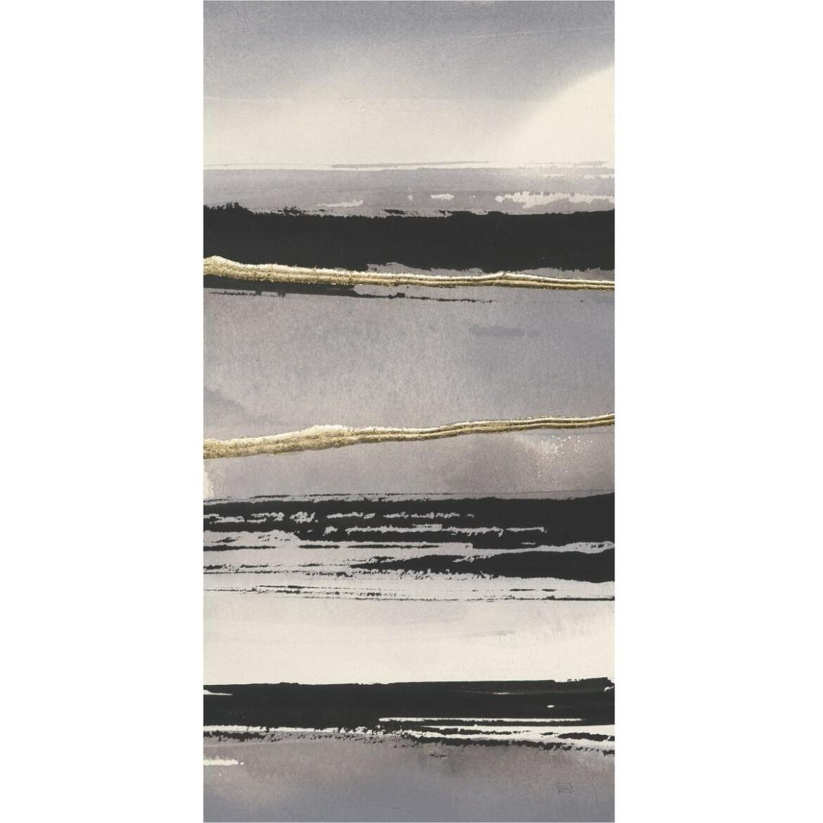 Gilded Grey I -Paper Art-38&quotx74"
