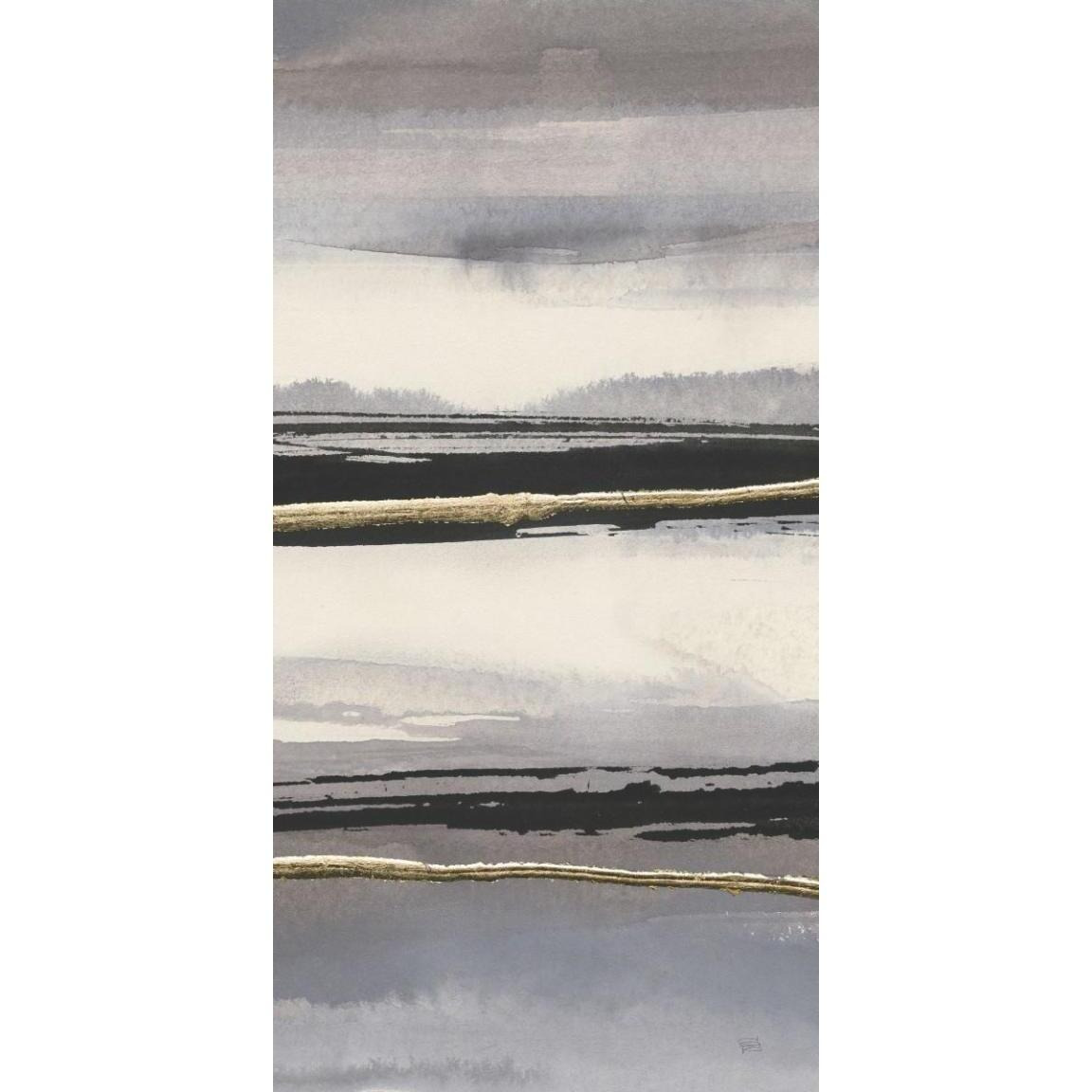 Gilded Grey II -Paper Art-26&quotx50"