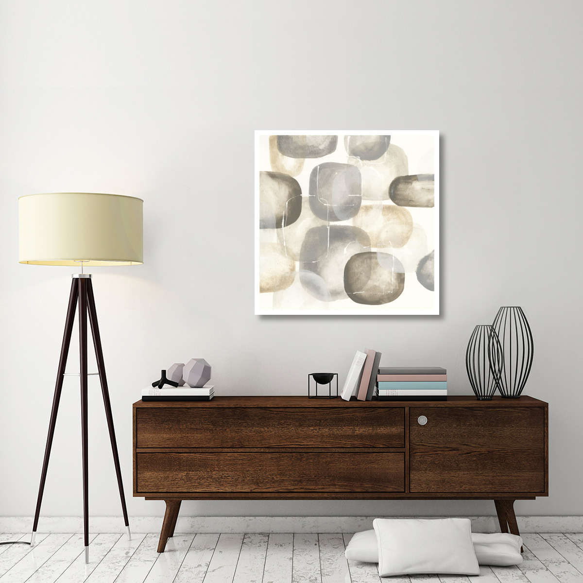 Neutral Stones III -Paper Art-38&quotx38"