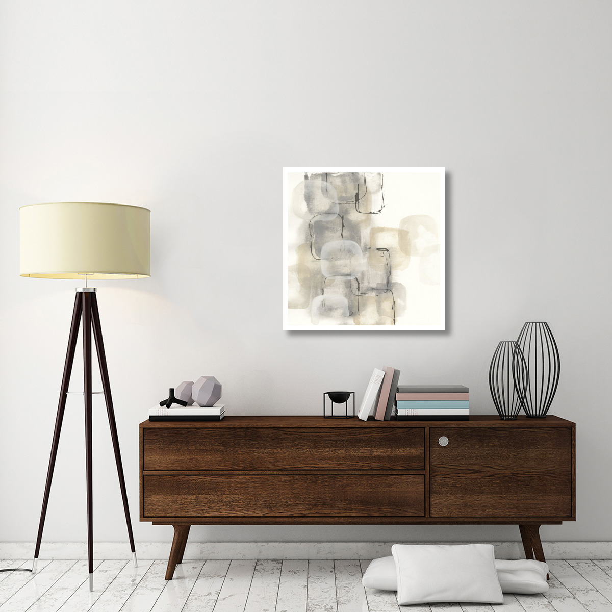 Neutral Stacking II -Paper Art-32&quotx32"