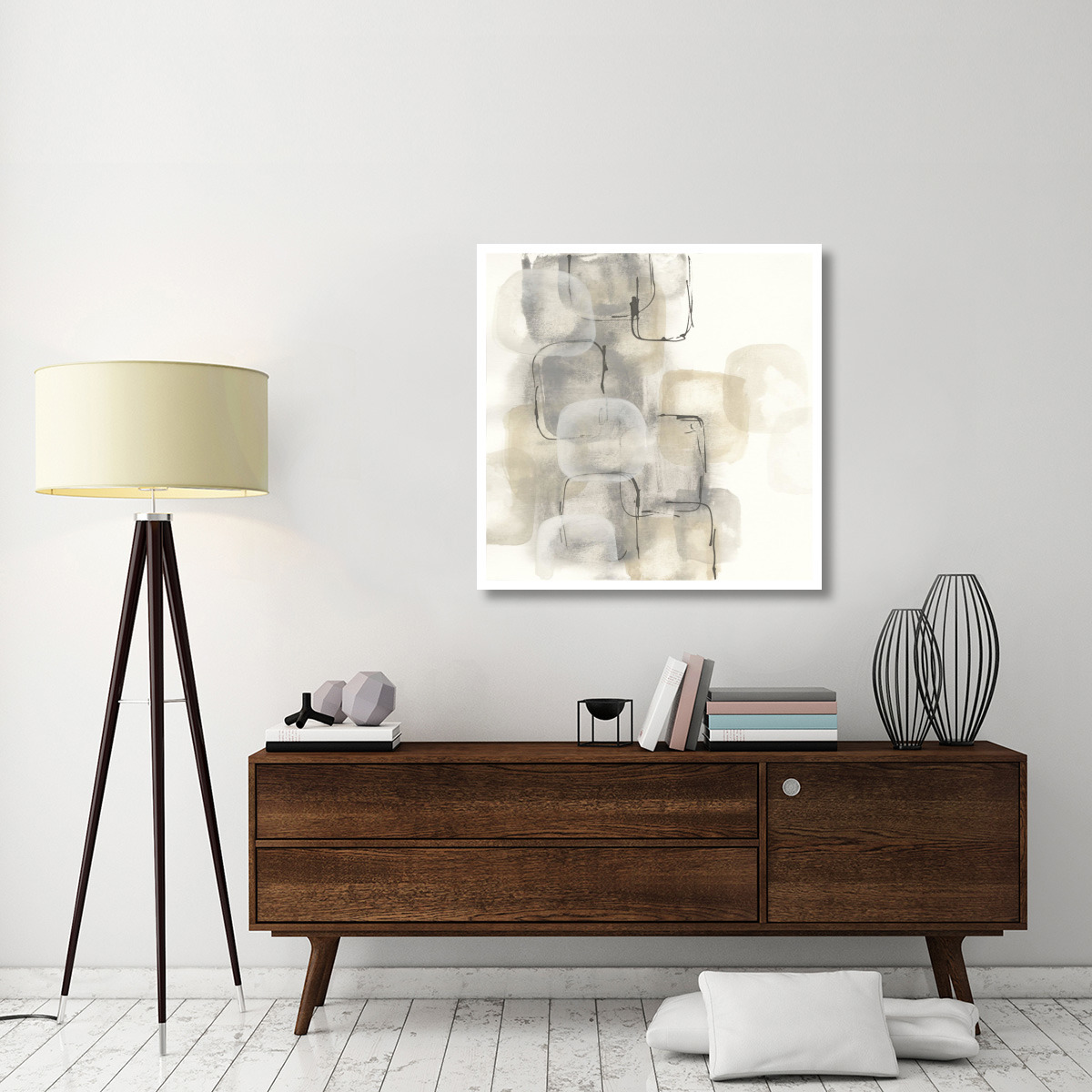 Neutral Stacking II -Paper Art-38&quotx38"