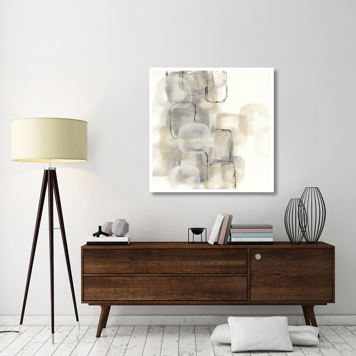 Neutral Stacking II -Paper Art-42&quotx42"